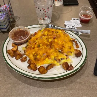 a plate of food on a table