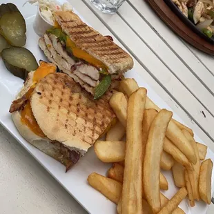 Western Panini - grilled chicken with green peppers cheese etc.