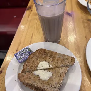 Toast with Butter Milkshake