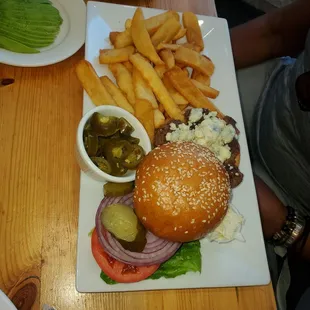 Bleu cheese burger deluxe