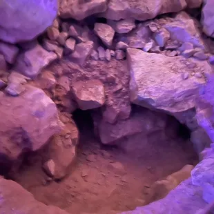 the entrance to a cave