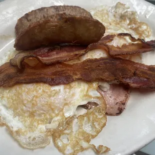 Giant Breakfast Eggs And Meats