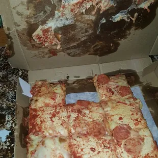 a pizza in a pizza box