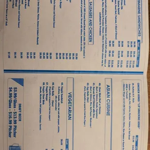9/2022 Menu &amp; Prices