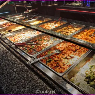 Sushi bar offers 22 food items Mongolian bar offers 17 food items A total of approx 160 food items #GrandChinaBuffet #ElPasoTexas #blessings