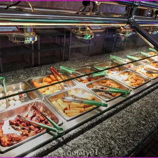 Sushi bar offers 22 food items Mongolian bar offers 17 food items A total of approx 160 food items #GrandChinaBuffet #ElPasoTexas #blessings