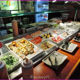 Sushi bar offers 22 food items Mongolian bar offers 17 food items A total of approx 160 food items #GrandChinaBuffet #ElPasoTexas #blessings
