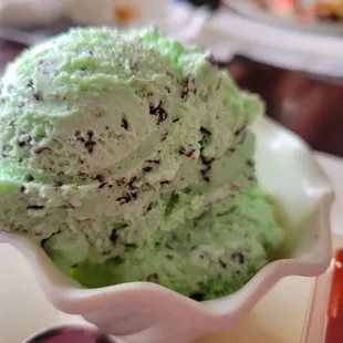 a bowl of ice cream