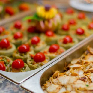 a variety of appetizers