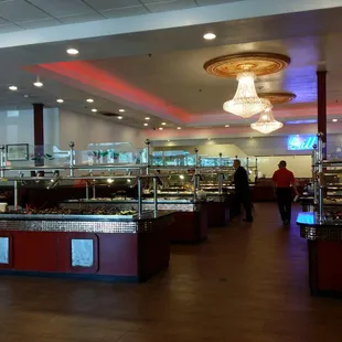 interior, sushi and sashimi