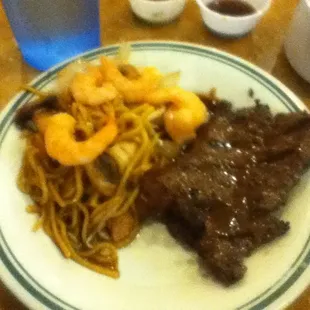 Steak and hibachi noodles Grand China Buffet, Washington PA