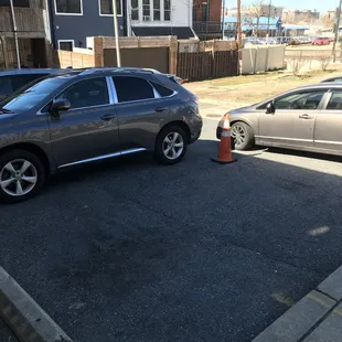Parking lot at lunch time