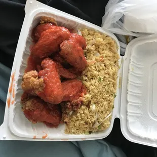 fried wings and Mambo Sauce!