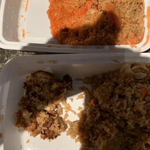 Dried out fried rice
