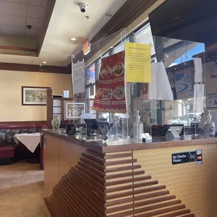 The restaurant is empty.  Hope the food is good.