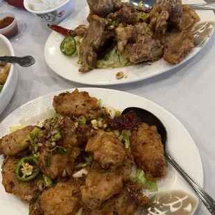 Salt  (Wings) Salt and Pepper Wings and salt pepper pork