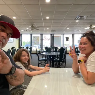 Waiting for our food. So excited