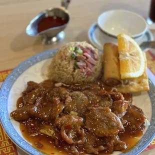 Hunan Beef Lunch plate