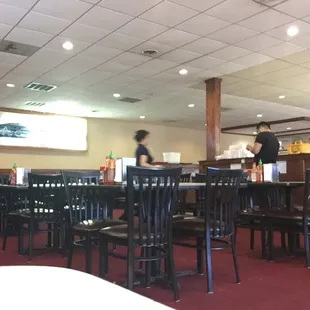 people in the dining area