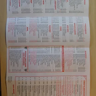 Menu (page 2 of 2)