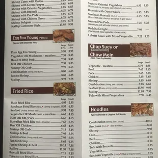 the menu of the grand chinese kitchen