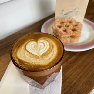 Cortado w/ Mexican buñuelos