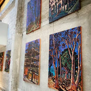 paintings on the wall of a building