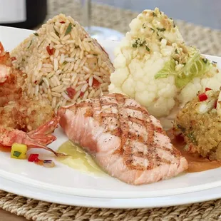 grilled fish, grilled seafood, fish, food, seafood