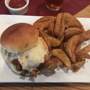 Buffalo chicken sandwich with cheese