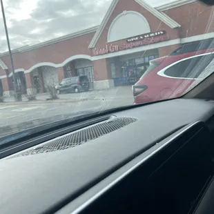 a view from inside a car