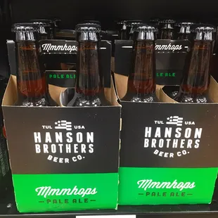 a display of bottles