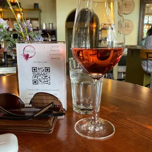 Sangiovese rose and table views