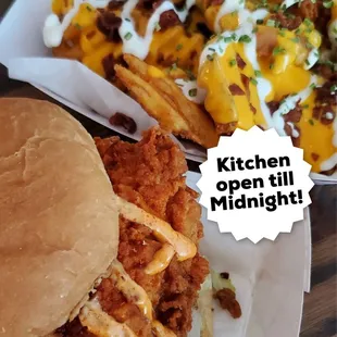 Kitchen always open till Midnight!