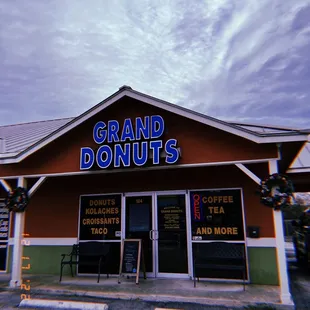 the front of the building