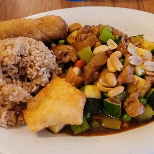 a plate of food on a table