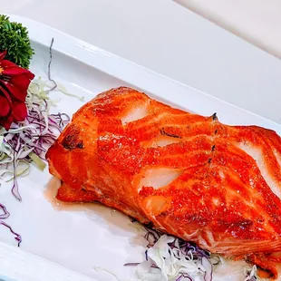 BAKED CHILEAN SEA BASS WITH HONEY BUTTER GLAZED