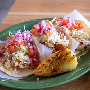 Grilled Fish, Fried Fish, and Grilled Shrimp Tacos.  So Good!