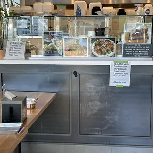 a view of the counter