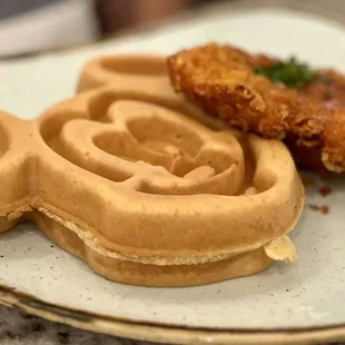 Buttermilk-fried Chicken and Waffle