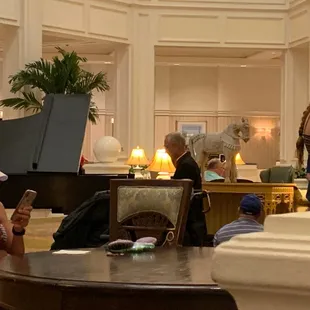 Piano entertainment in lobby