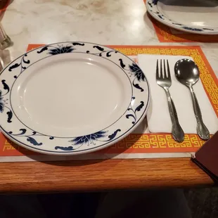a place setting for a meal