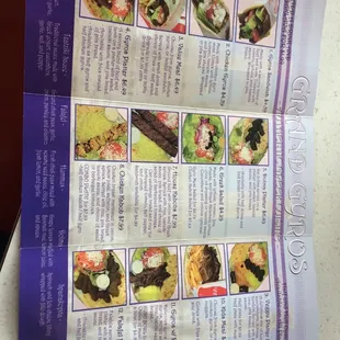 Menu front