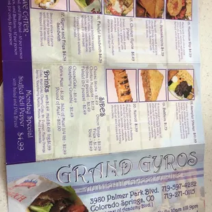 Menu back
