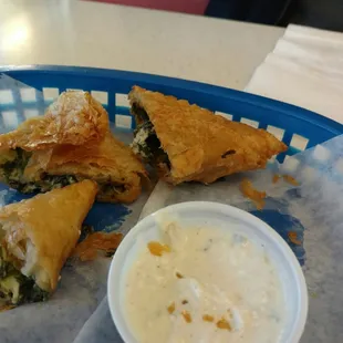 Spinach appetizer, very tasty, recommend it!
