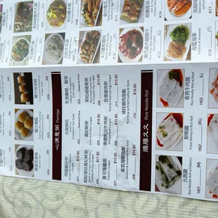 sushi and sashimi, menu