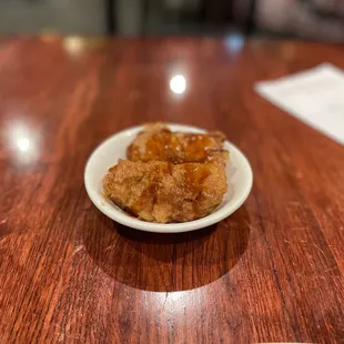 a plate of food on a table