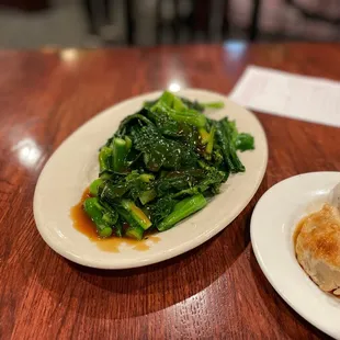 broccoli and dumplings