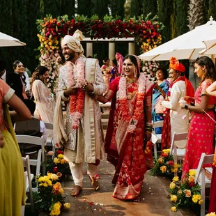 Bay Area Indian Wedding Decorations - Mandap Ceremony Decor in Walnut Grove