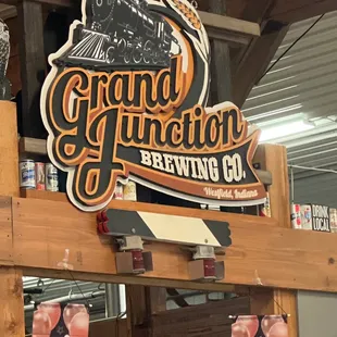 a sign for grand junction brewing co
