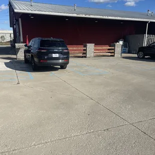 Easily accessible handicapped parking right up front for family members who might not be as spry as they once were.